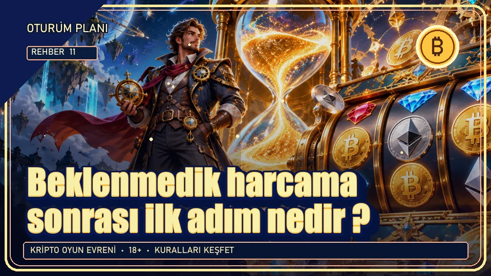 Beklenmedik harcama sonrası ilk adım nedir? için kripto temalı oyun kapağı