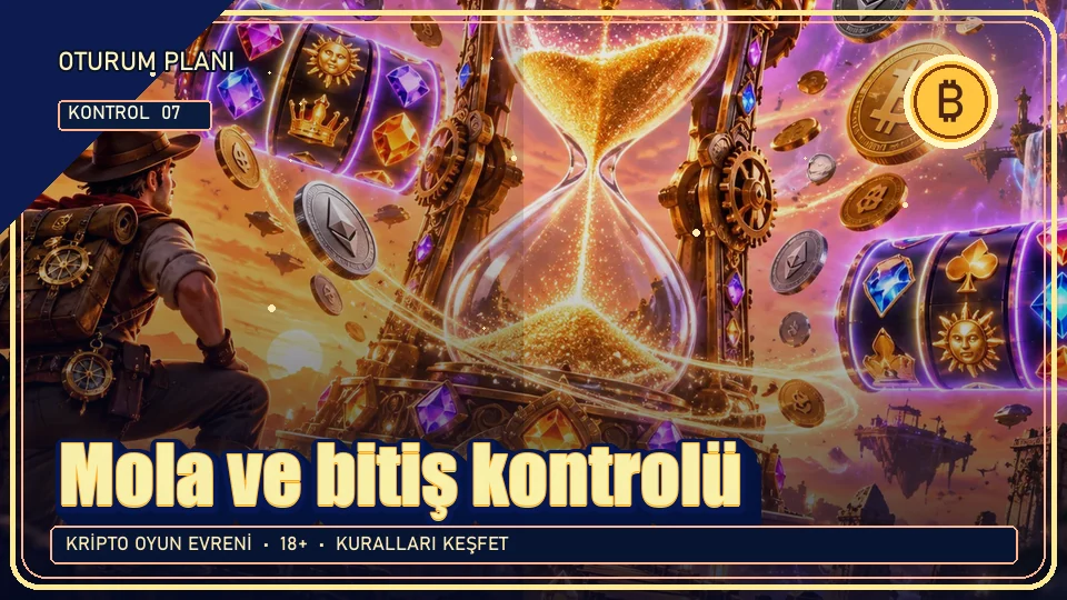 Mola ve bitiş için kripto temalı kontrol görseli